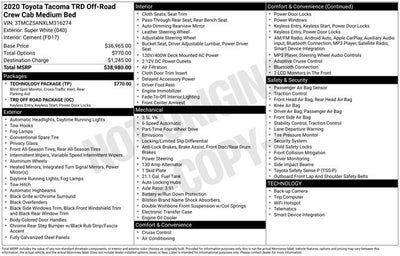 2020 Toyota Tacoma TRD Off-Road V6
