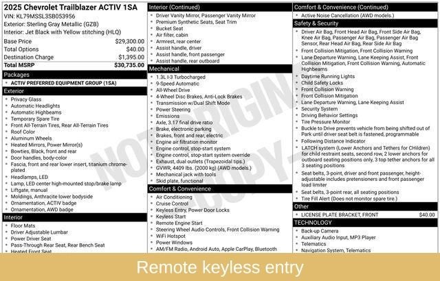 2025 Chevrolet TrailBlazer ACTIV