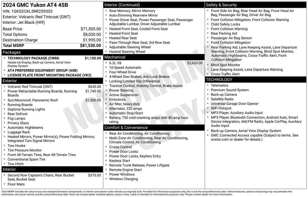 2024 GMC Yukon AT4