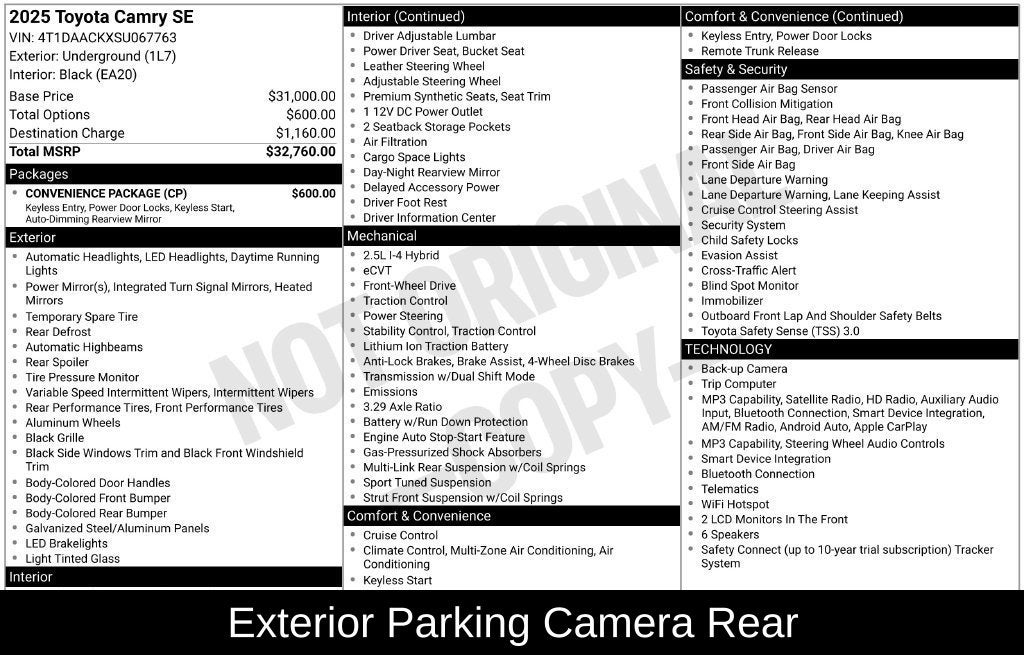 2025 Toyota Camry SE
