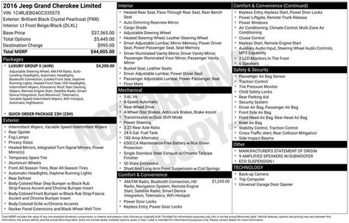 2016 Jeep Grand Cherokee Limited