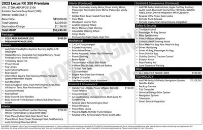 2023 Lexus RX 350 Premium
