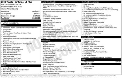 2016 Toyota Highlander Base