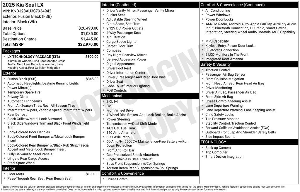 2025 Kia Soul LX