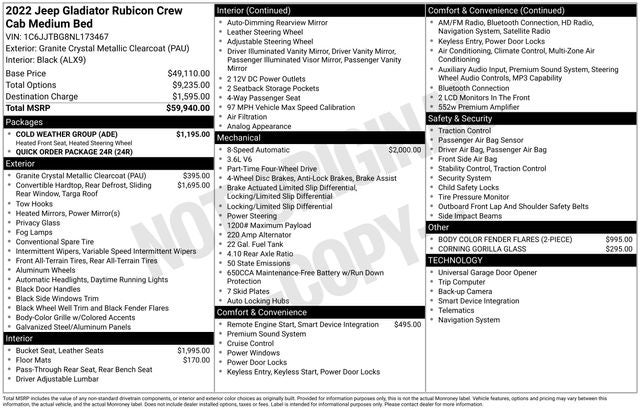 2022 Jeep Gladiator Rubicon