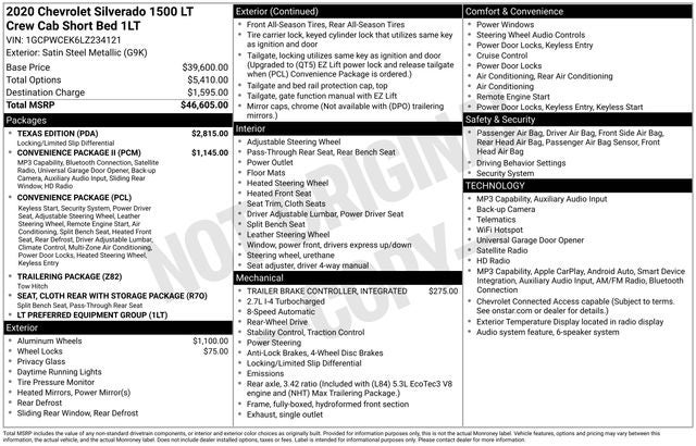 2020 Chevrolet Silverado 1500 LT Texas Edition