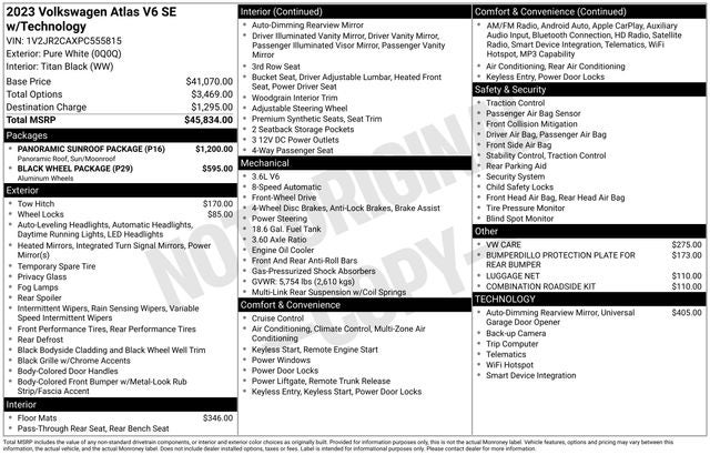 2023 Volkswagen Atlas 3.6L V6 SE w/Technology