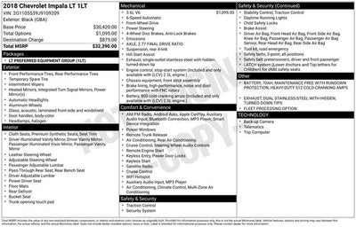 2018 Chevrolet Impala LT 1LT