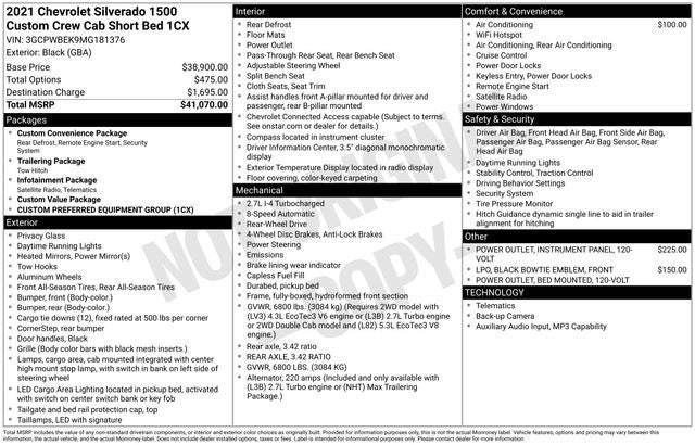 2021 Chevrolet Silverado 1500 Custom