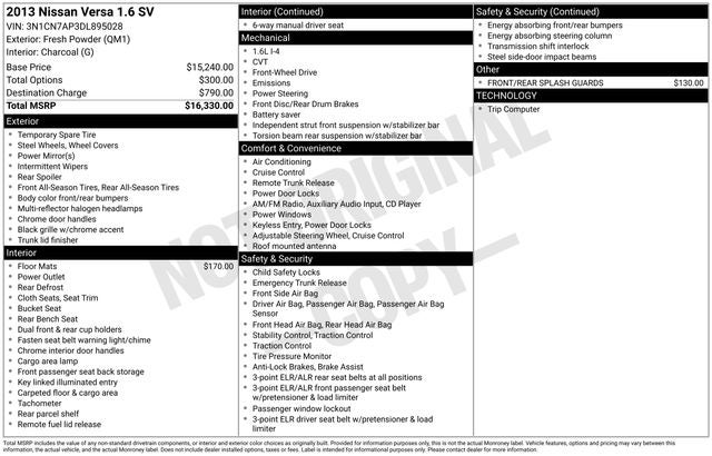 2013 Nissan Versa 1.6 SV