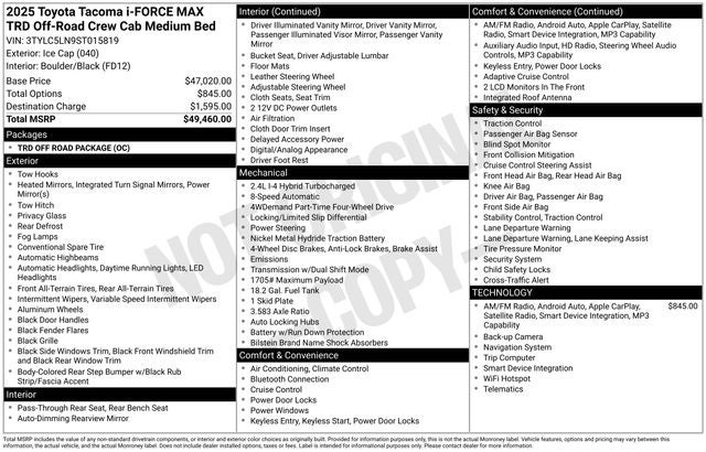2025 Toyota Tacoma Hybrid TRD Off Road
