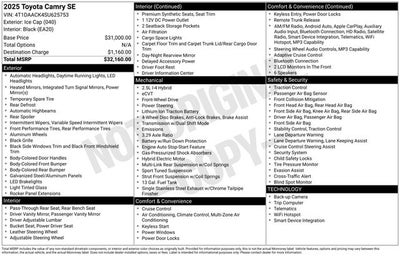 2025 Toyota Camry SE