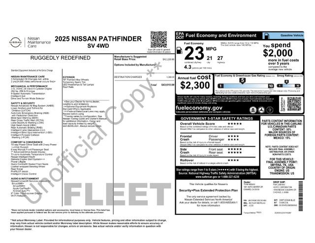 2025 Nissan Pathfinder SV