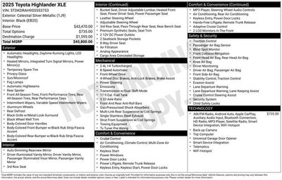 2025 Toyota Highlander XLE