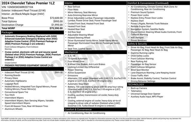 2024 Chevrolet Tahoe Premier