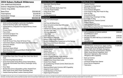 2024 Subaru Outback Wilderness