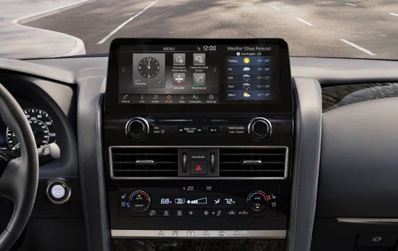 2023 Nissan Armada touchscreen and front console | All Star Nissan in Denham Springs LA