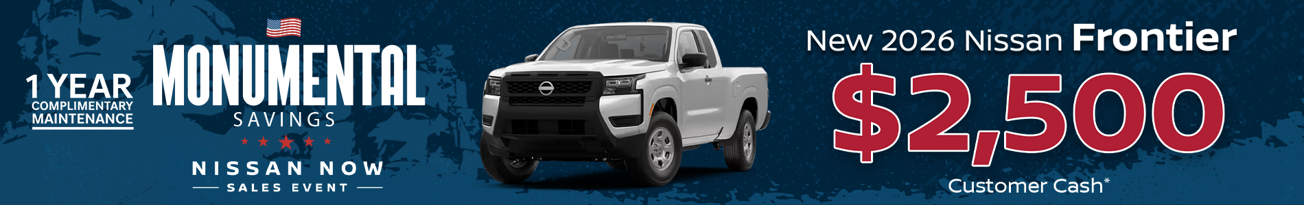 Save $2,500 on a New 2026 Nissan Frontier at All Star Nissan