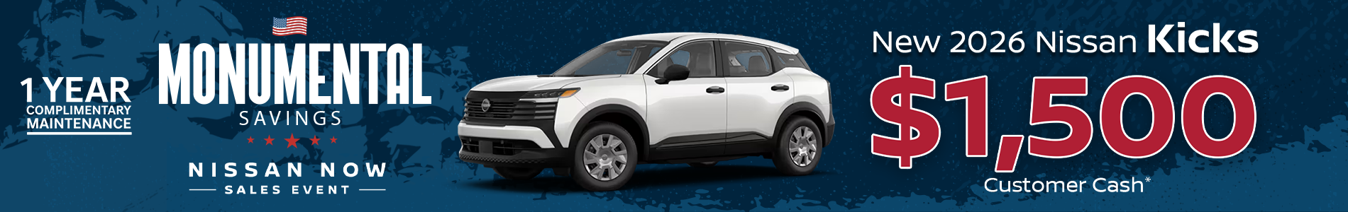 Save $1,500 on a New 2026 Nissan Kicks at All Star Nissan