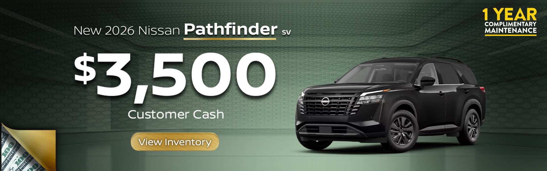 Save $3,500 on a New 2026 Nissan Pathfinder SV
