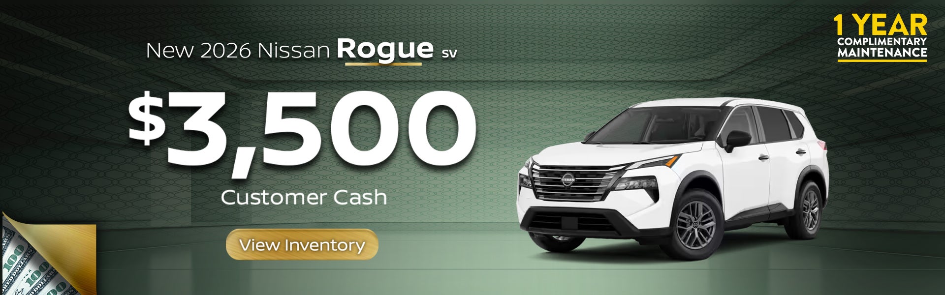 Save $3,500 on a New 2026 Nissan Rogue SV