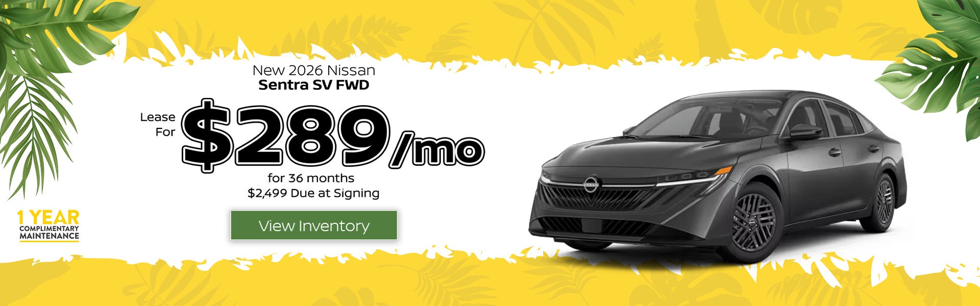 New 2026 Nissan Sentra SV FWD