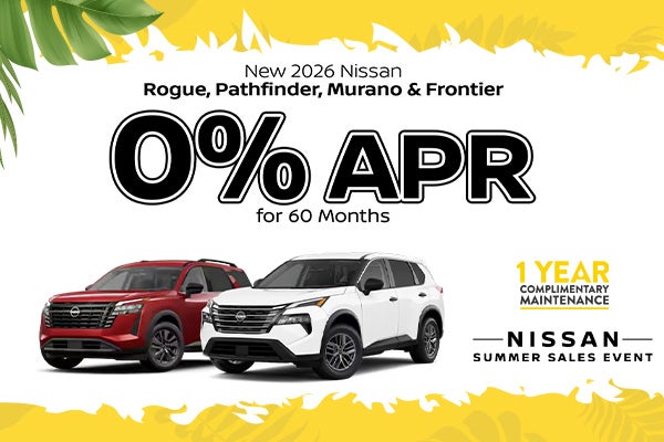 New 2026 Nissan Rogue, Pathfinder, Murano & Frontier