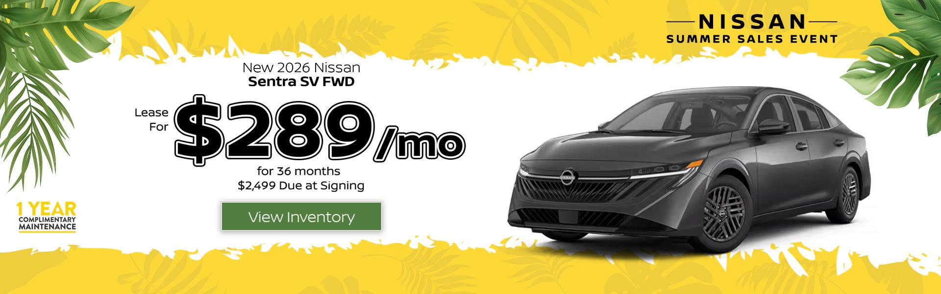 New 2026 Nissan Sentra SV FWD