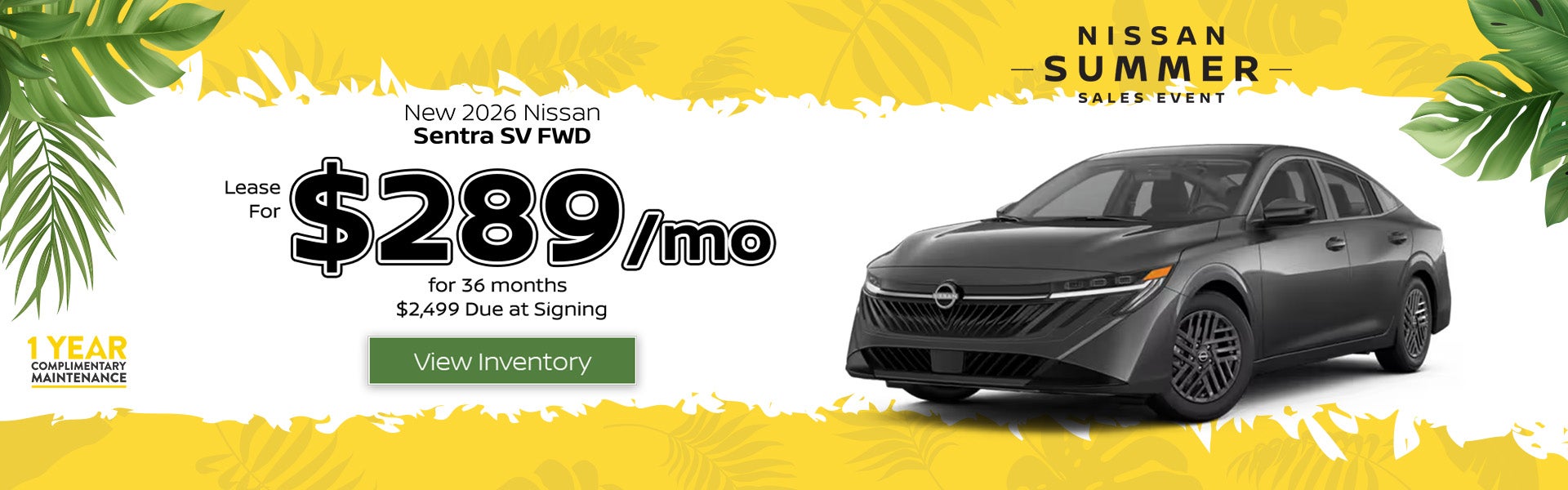 New 2026 Nissan Sentra SV FWD